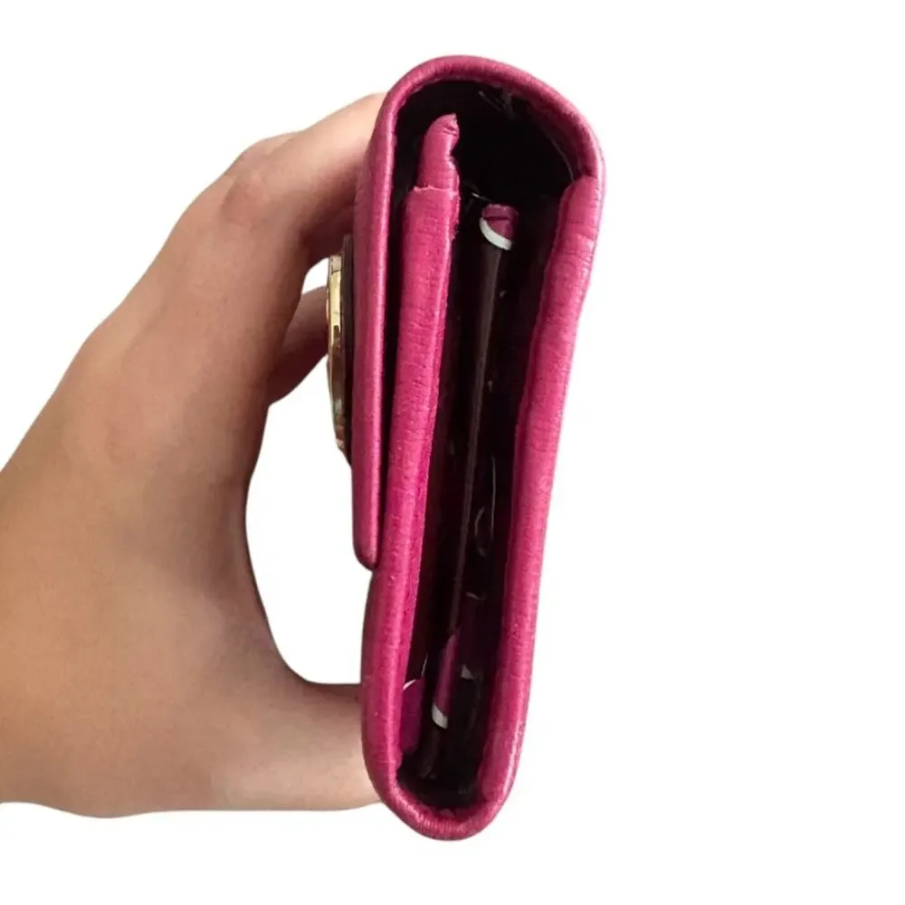 Gucci LE GG Interlocking Hearts Long Wallet in pink
